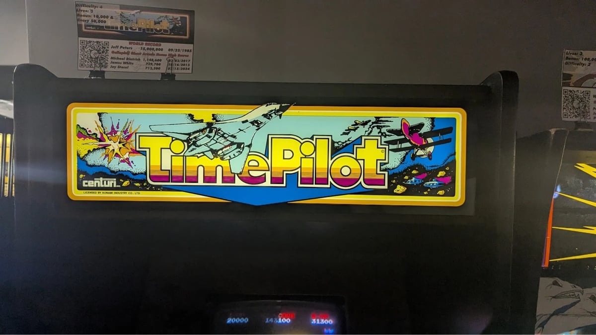 the cabinet marquee for TimePilot