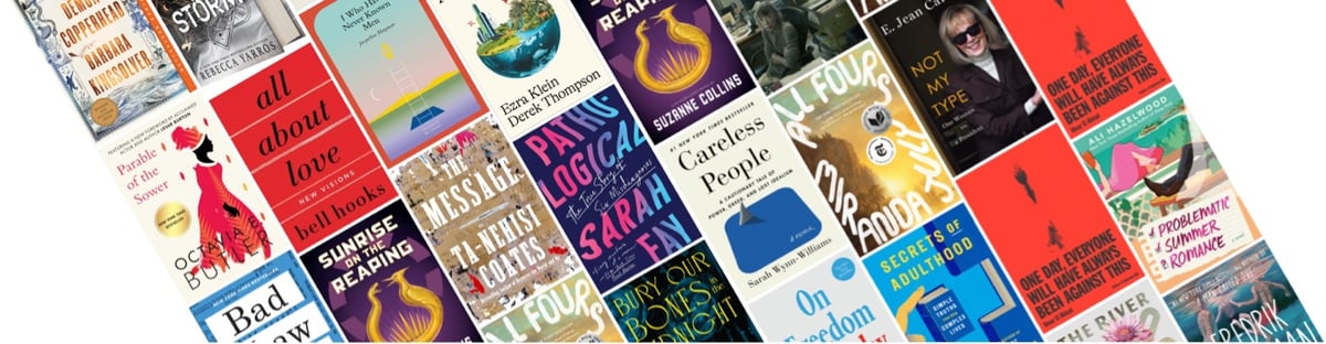 a collage of a number of the books on bookshop.org's top 100 list