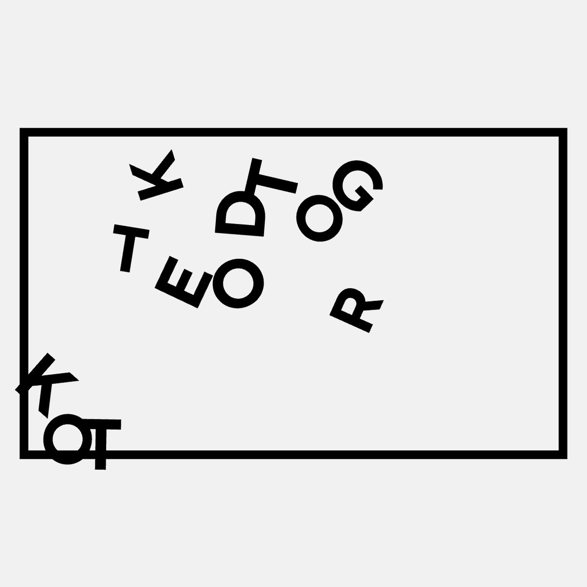 the letters from 'KOTTKE DOT ORG' randomly placed around a rectangle