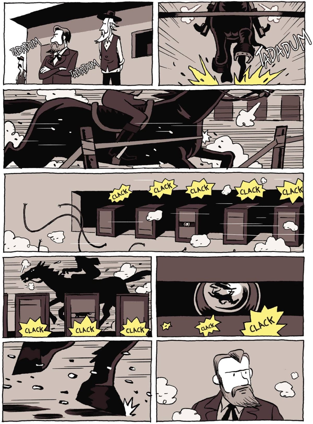 a page of the Muybridge graphic novel