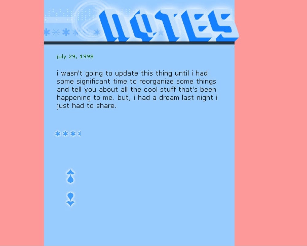 the very first design of kottke.org