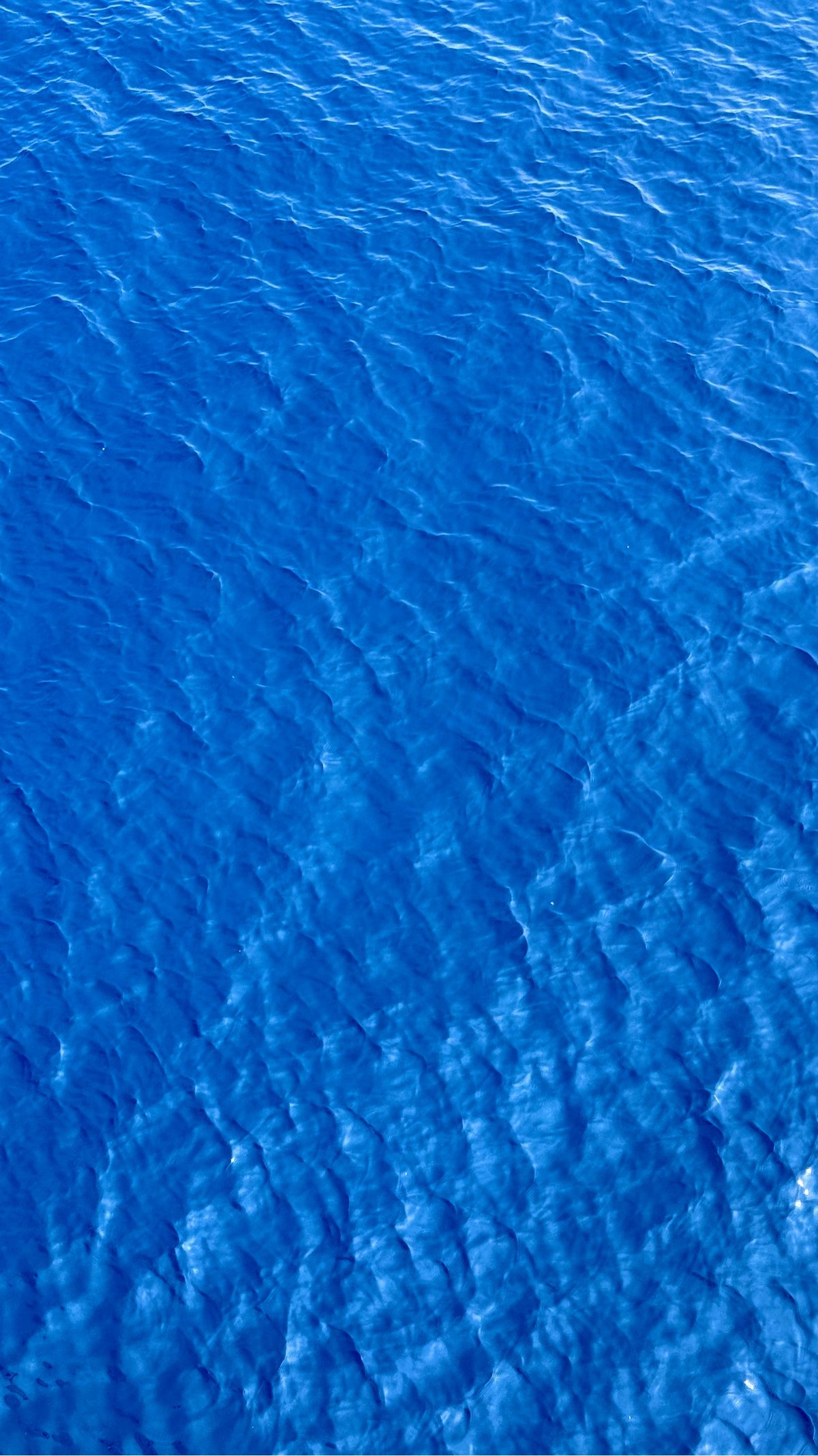 brilliantly blue Mediterranean Sea