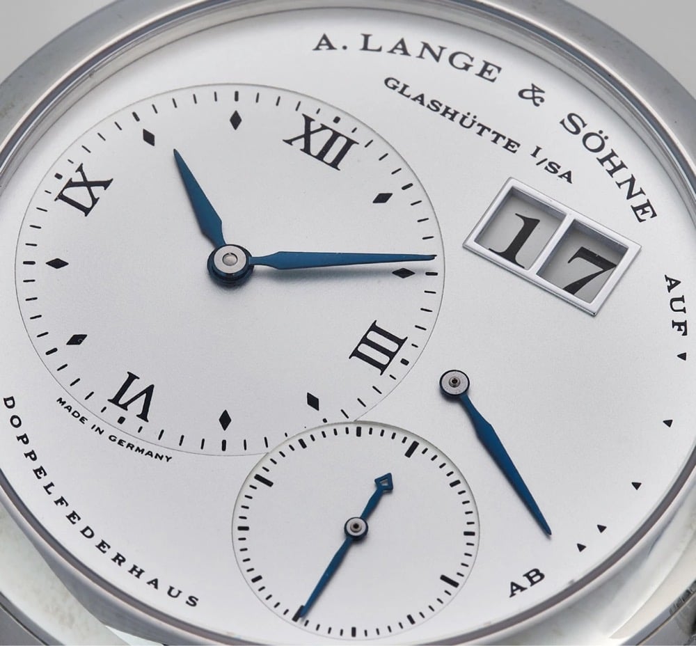 closeup view of the typography on a watch face