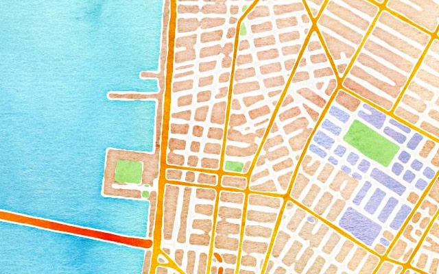 Watercolor maps