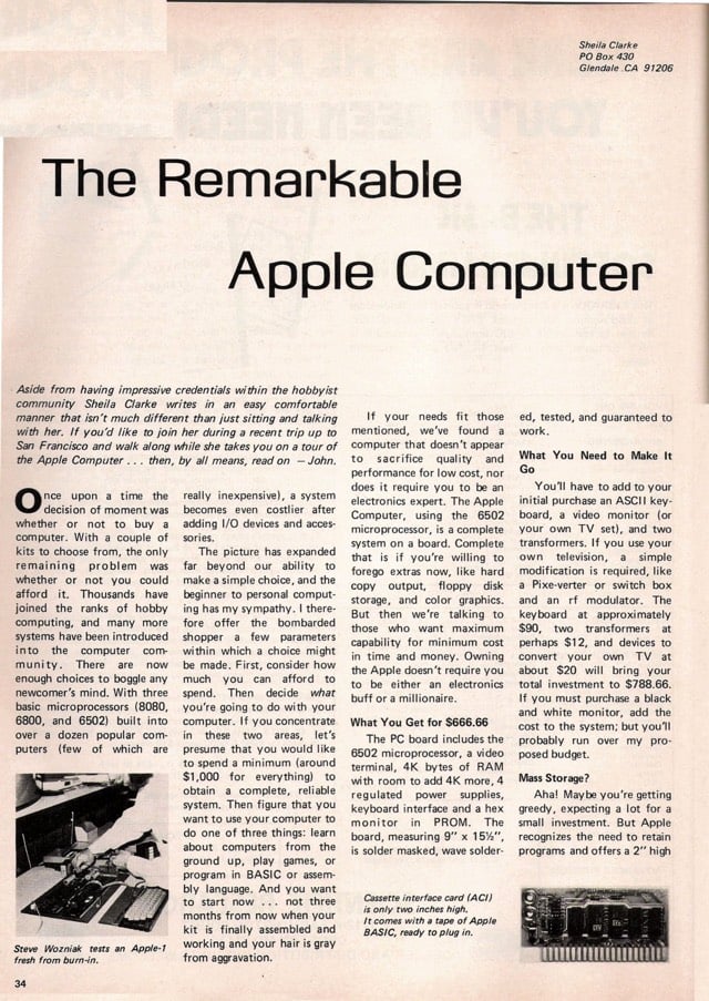 Early Apple Article