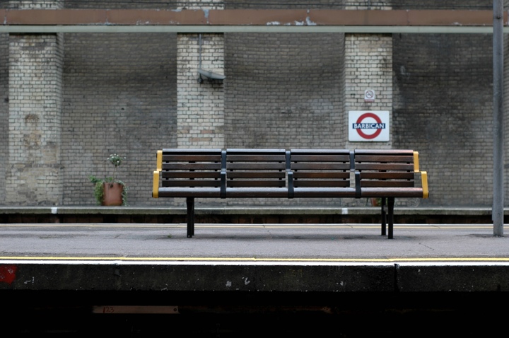 Seats at the tube stop