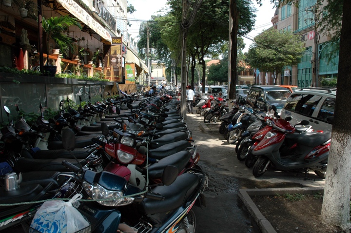 Motorbike parking lot