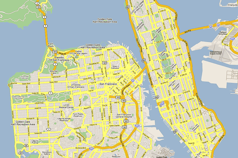 chinatown new york map. San Francisco  New York
