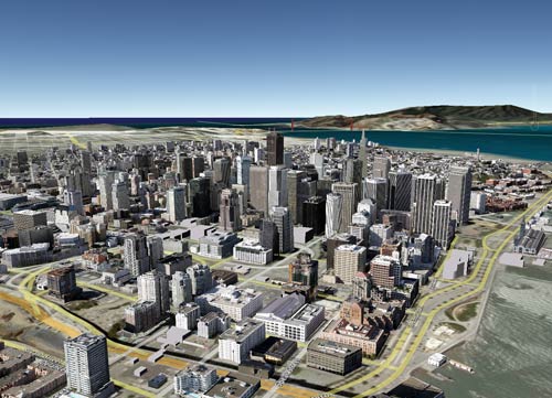 The newest version of Google Earth includes 3-D photorealistic 