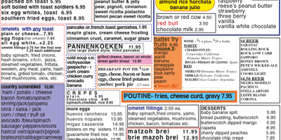 Shopsin's menu