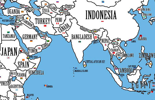 World Map Labeled Countries. blank world map with countries