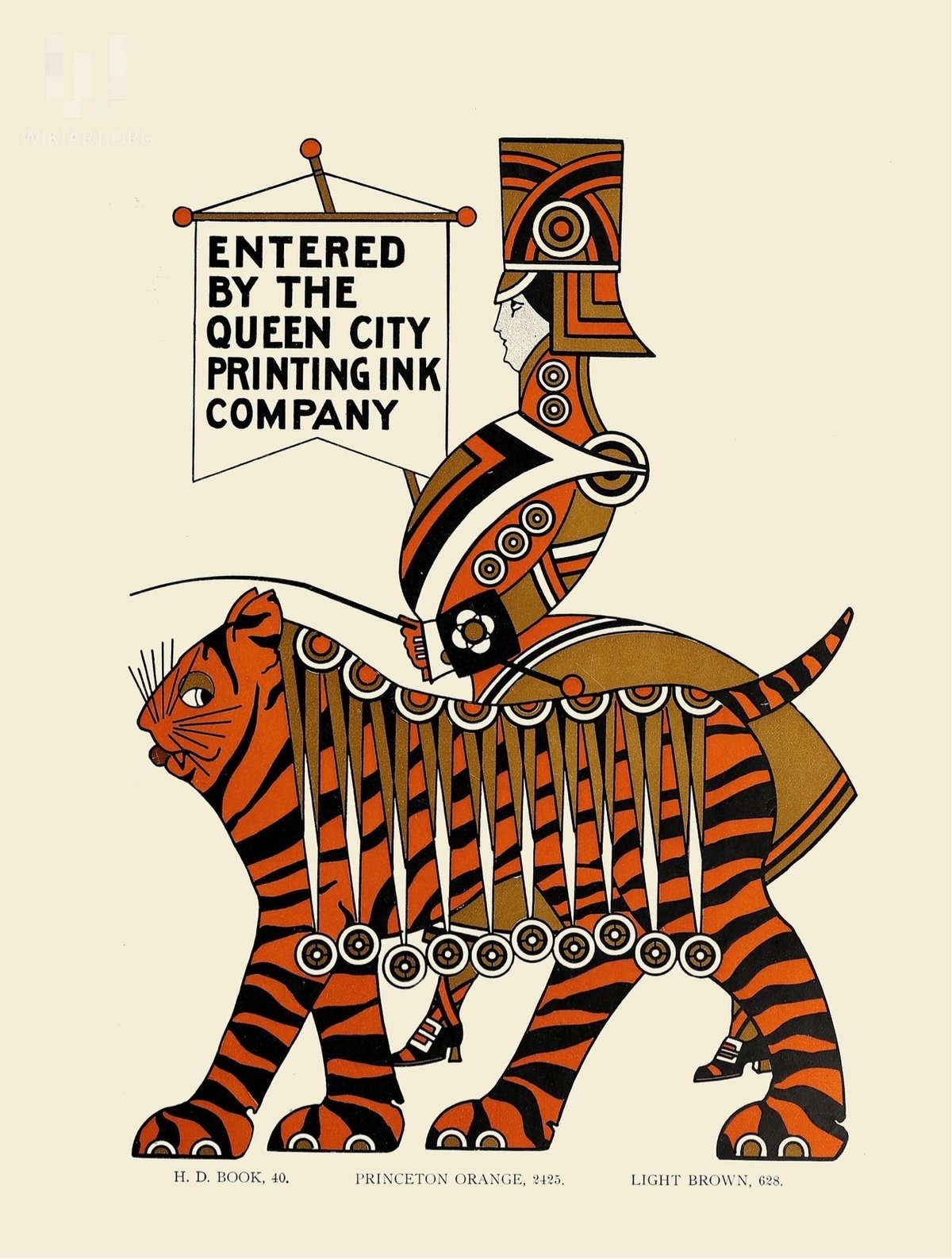 an advertisement for Queen City Ink drawn by Augustus Jansson