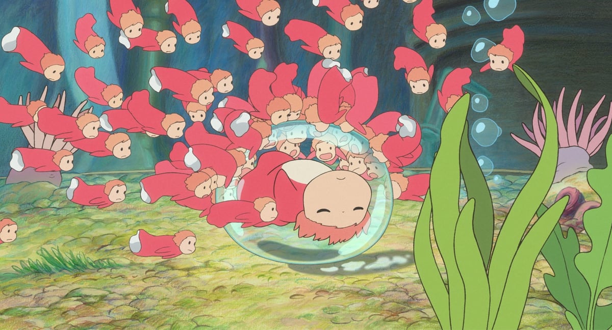 a still from a Studio Ghibli movie featuring Miyazaki's weird little guys