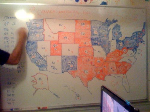 Dry Erase Election Map