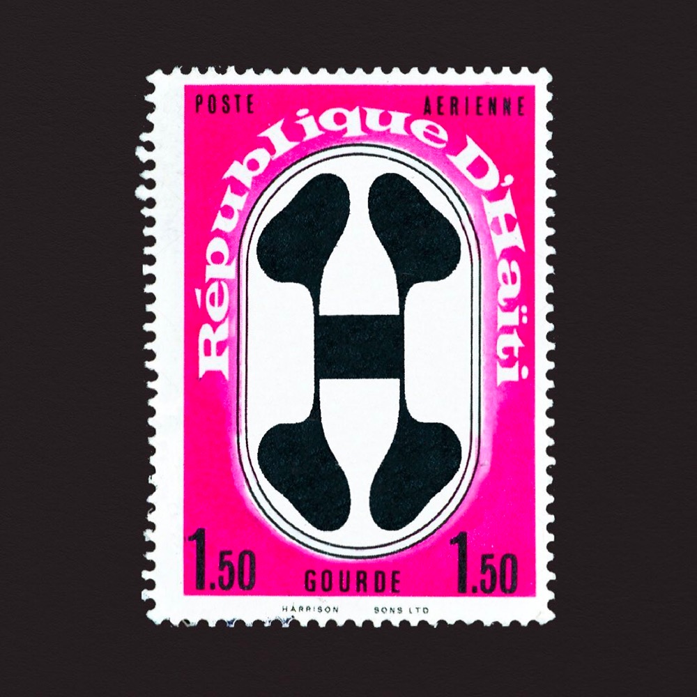 Haitian stamp with the letter H on it