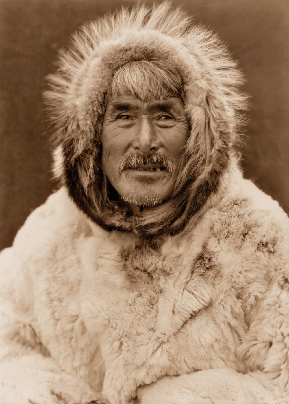 a man wearing a fur coat