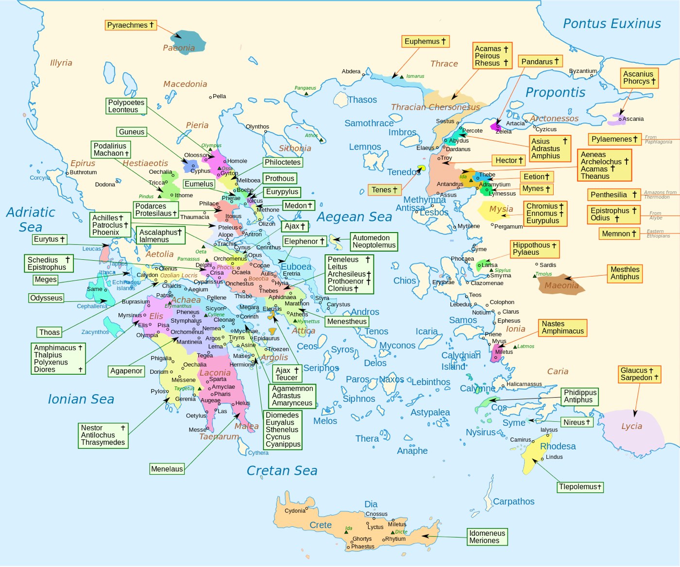 Homer Iliad Map