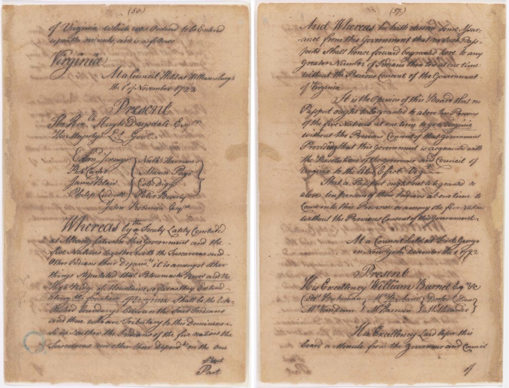 Sample pages of a treaty between indigenous peoples and the United States