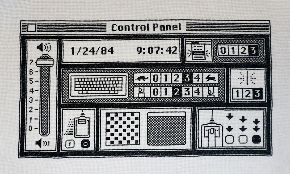 Mac OS Control Panel Cross Stitch