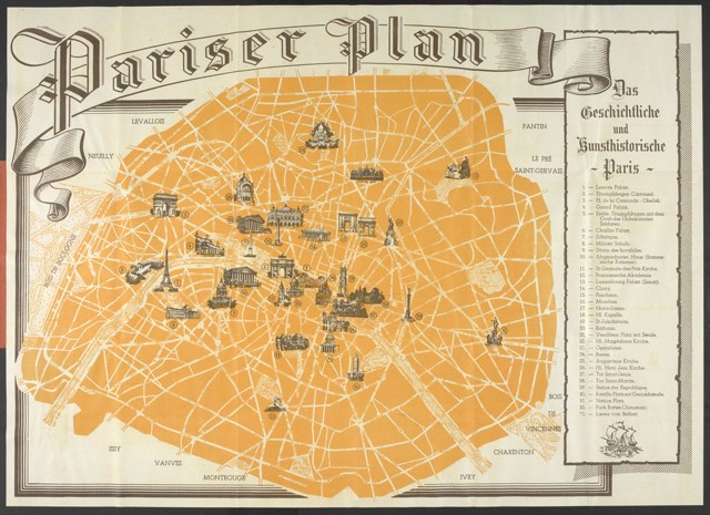 Nazi Tourist Map Paris