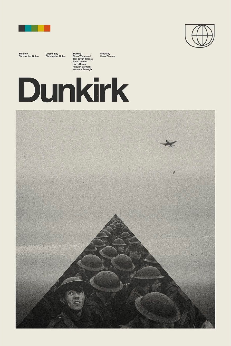 retro modern movie poster for Dunkirk