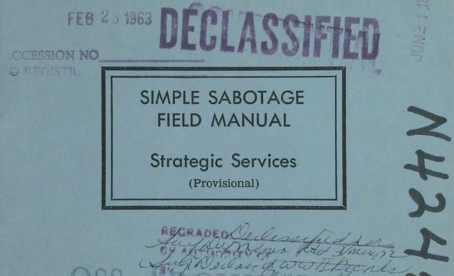 Simple Sabotage Field Manual