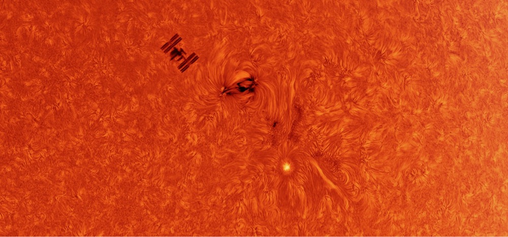The ISS transiting the Sun