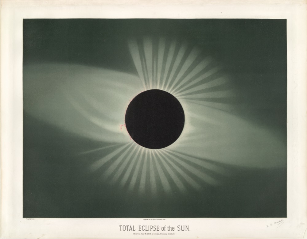 a drawing of a total solar eclipse